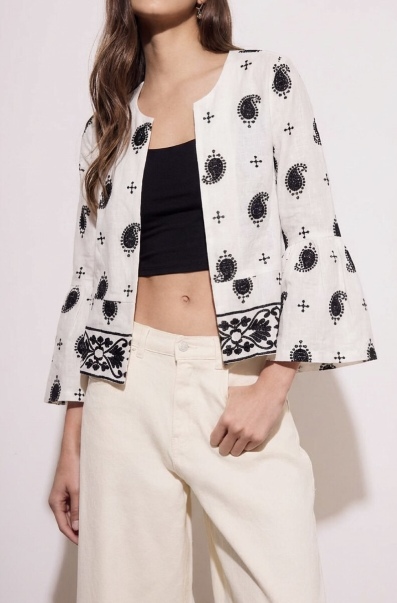 Blusa Bordada - Negro 