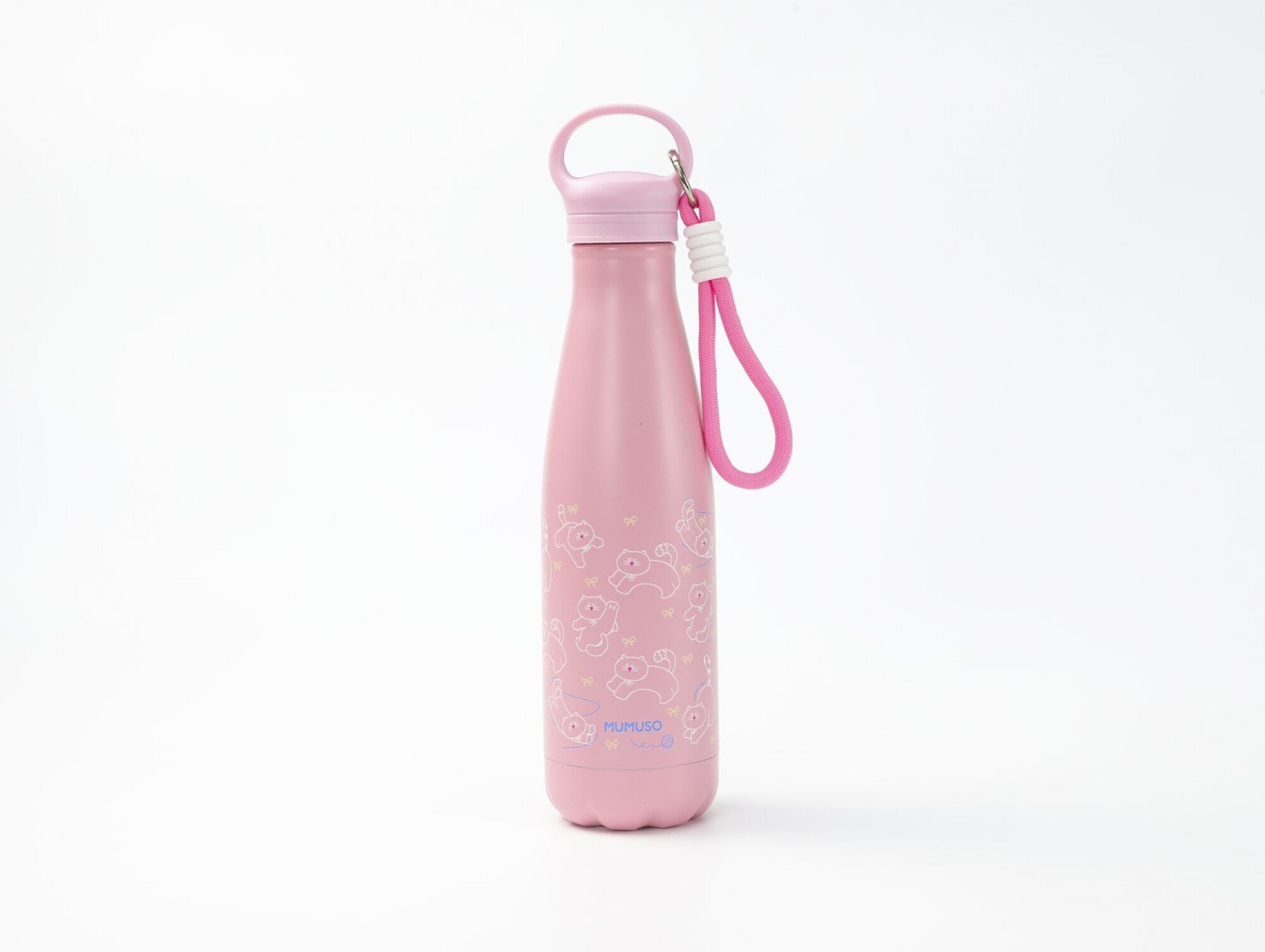 Homely Botella Rosa BOTELLA TÉRMICA FORMA DE COLA GATO MIMI (500 ML / ROSA) — MUMUSO
