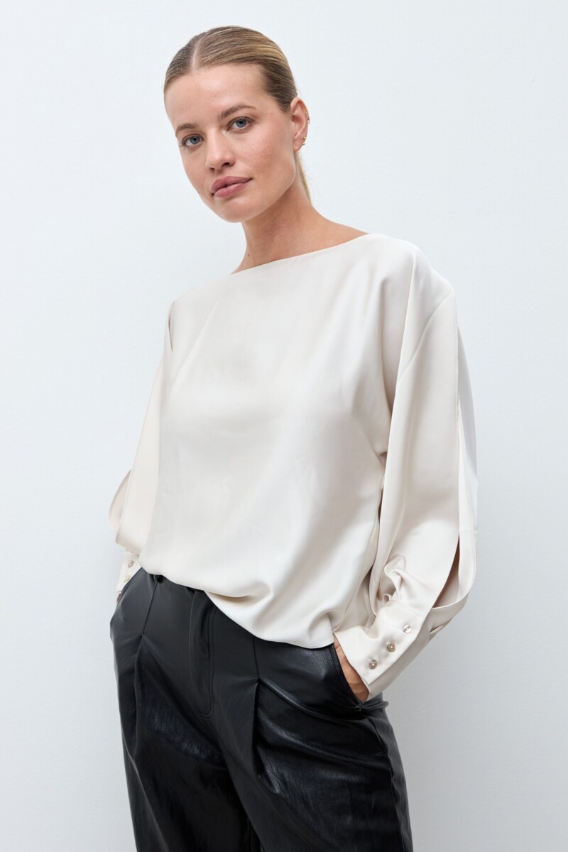 Blusa satén crudo