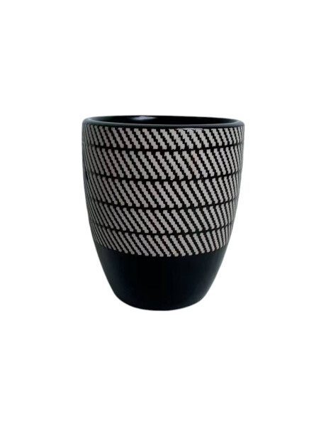 VASO CERAMICA 237ML ESTAMPADO NEGRO VASO CERAMICA 237ML ESTAMPADO NEGRO