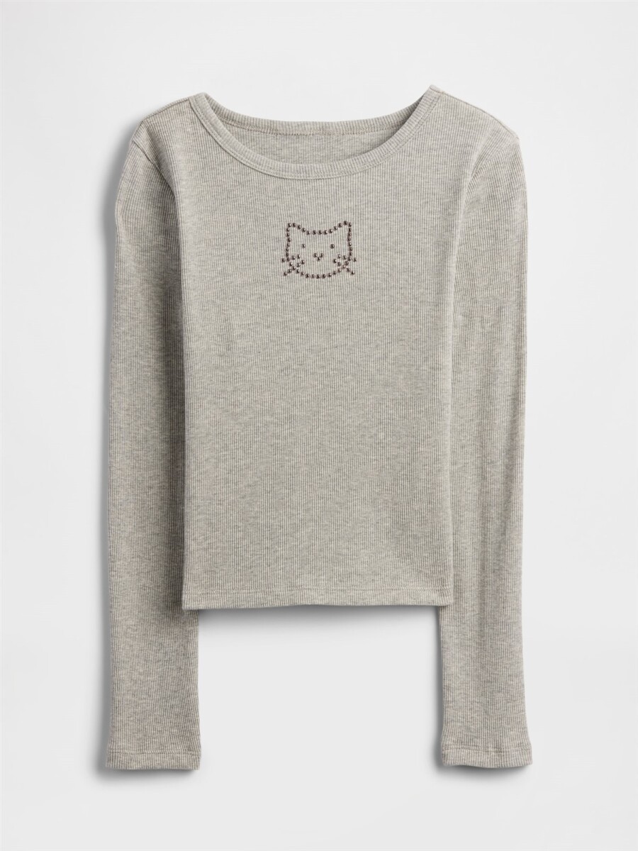 Remera Rib Niña - B08 