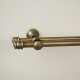 Barrote cortina doble de metal 2,5 m + 3 Soportes ORO VIEJO
