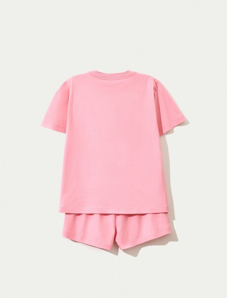 PIJAMA INFANTIL CON ESTAMPA ROSADO