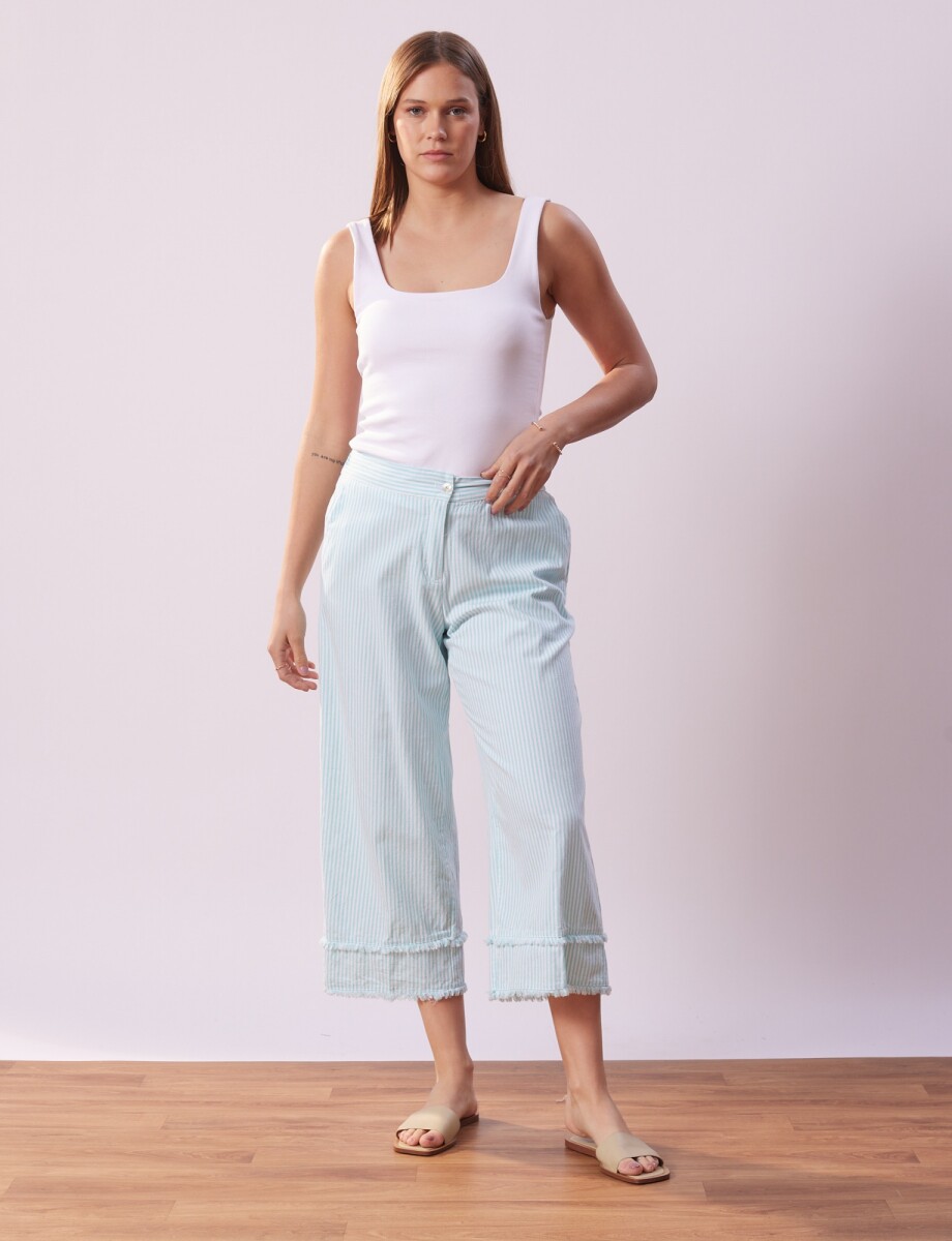 Capri Algodón - Verde Agua/multi 