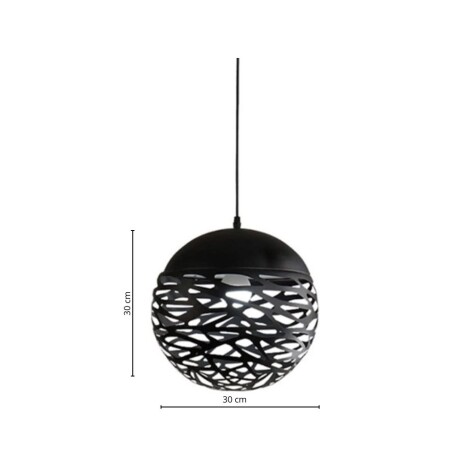 Lampara de techo Hamburgo D30 Negro