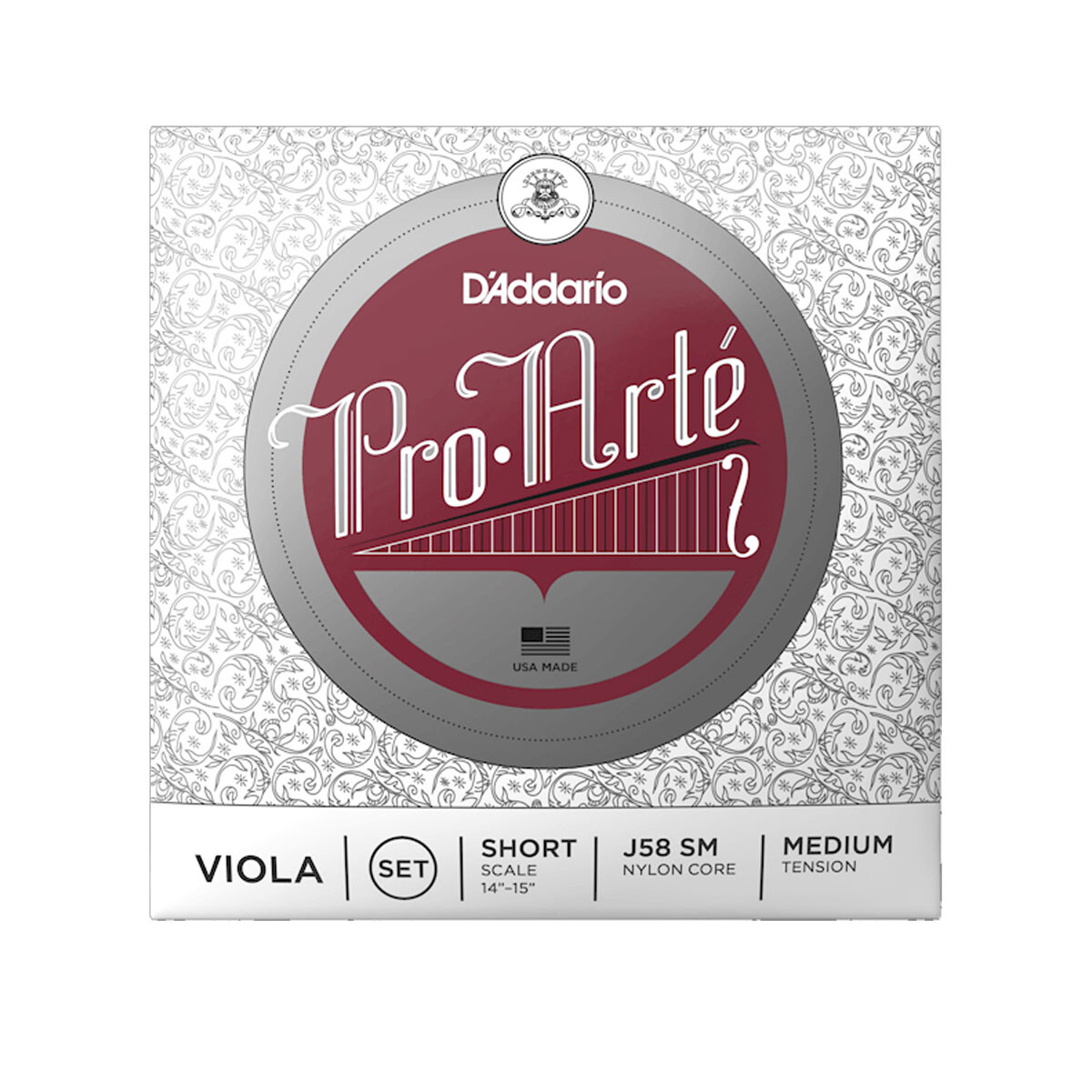 Encordado Viola Daddario Proarté J58 Sm Short 