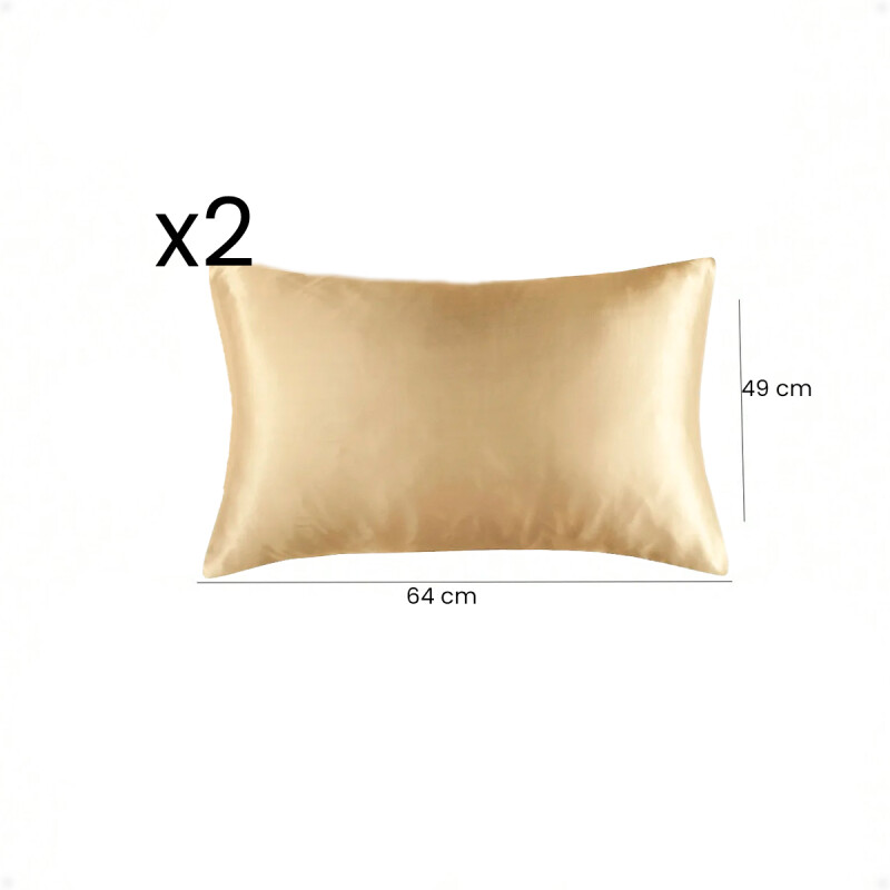 Funda Almohada De SatÃ­n SatÃ©n Tipo Seda Suave Dorado