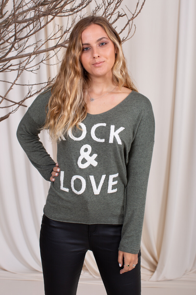 Sweater lanilla Rock - Verde 