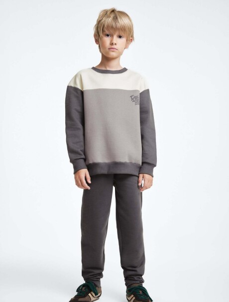 CONJUNTO INFANTIL CON ESTAMPA GRIS