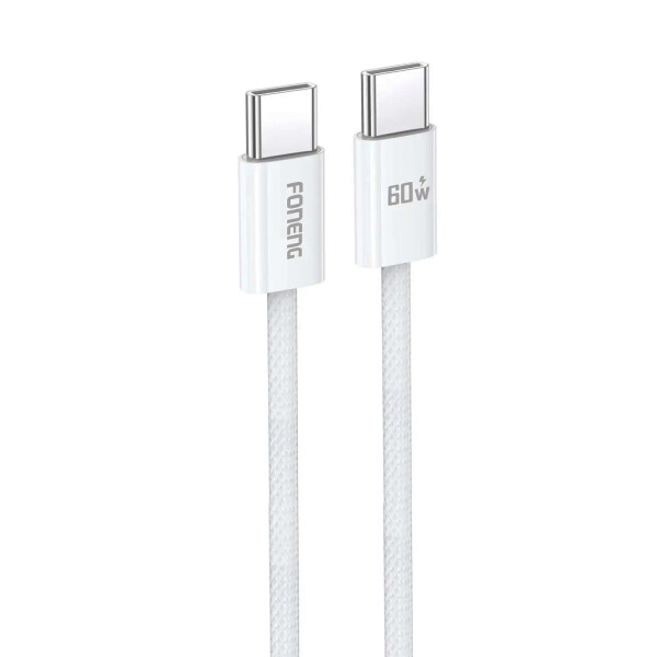 Cable De Carga Usb-c / Usb-c X110 60w 1.2mts CABLE FONENG TIPO C/TIPO C X110 60W TNZ