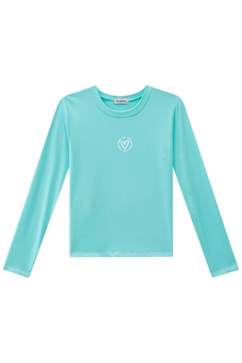 Blusa Manga Larga Celeste