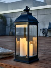 Farol ANKA 24x24x70cm c/LED negro Farol ANKA 24x24x70cm c/LED negro