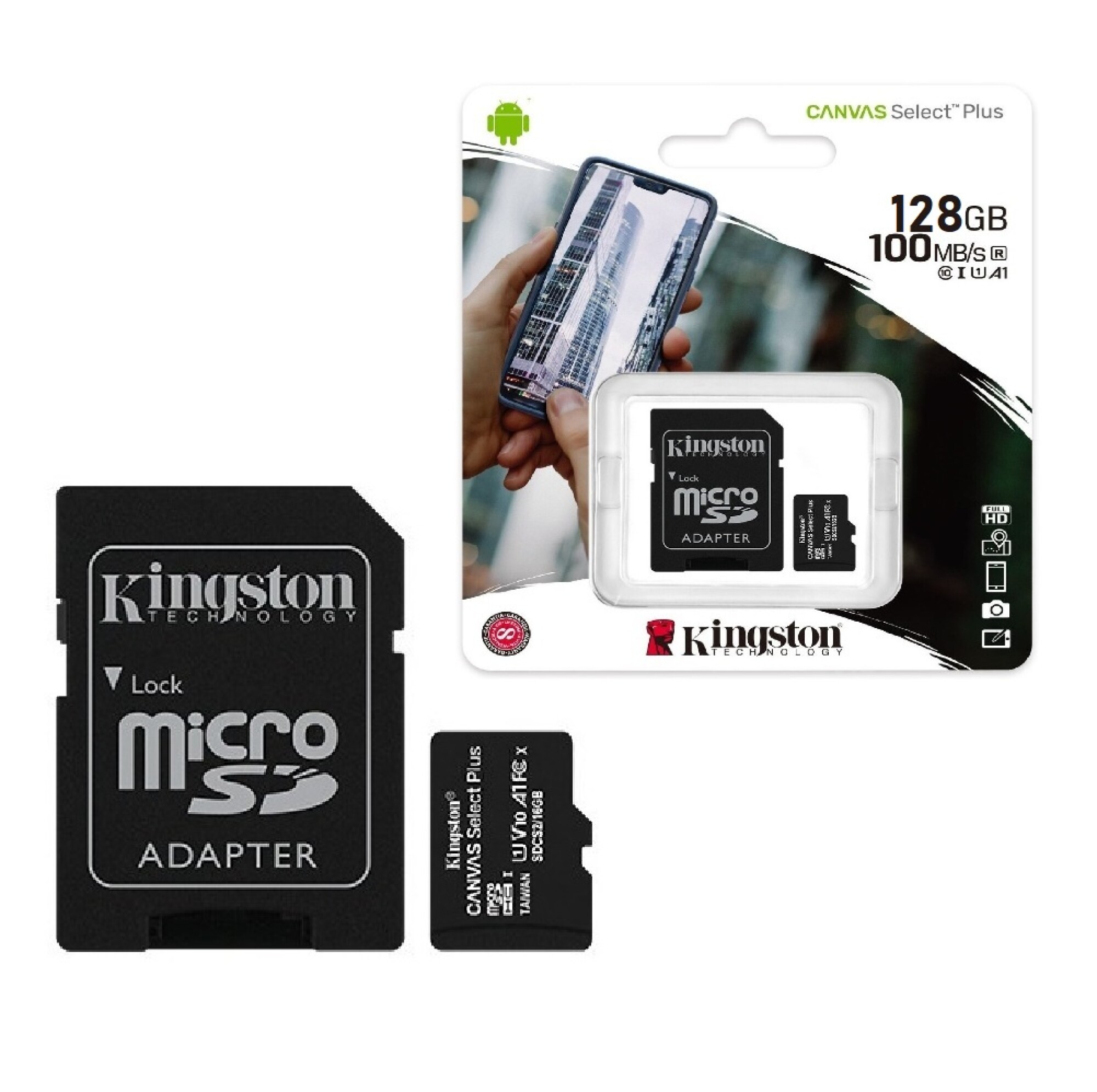 Memoria Micro Sd Kingston Select Plus 128GB Clase 10 - 001 — Universo  Binario