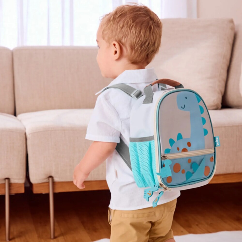 Mochila lunchera termica BUBAZOO BUBA Dino celeste