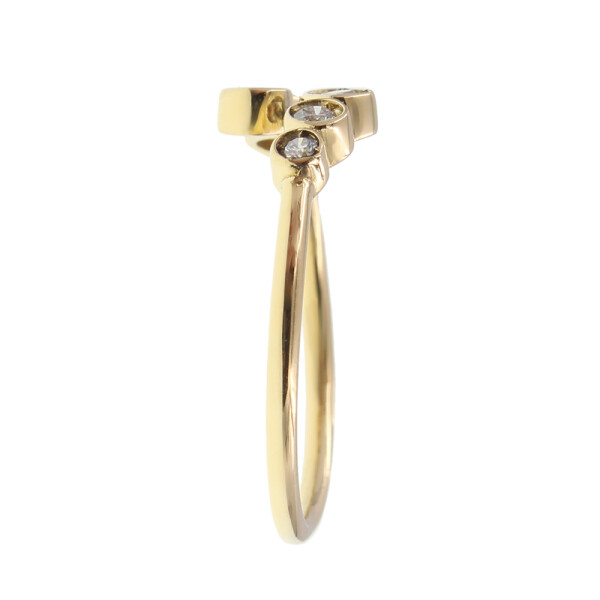 Anillo Ginette de oro amarillo 18k con brillantes. Anillo Ginette de oro amarillo 18k con brillantes.