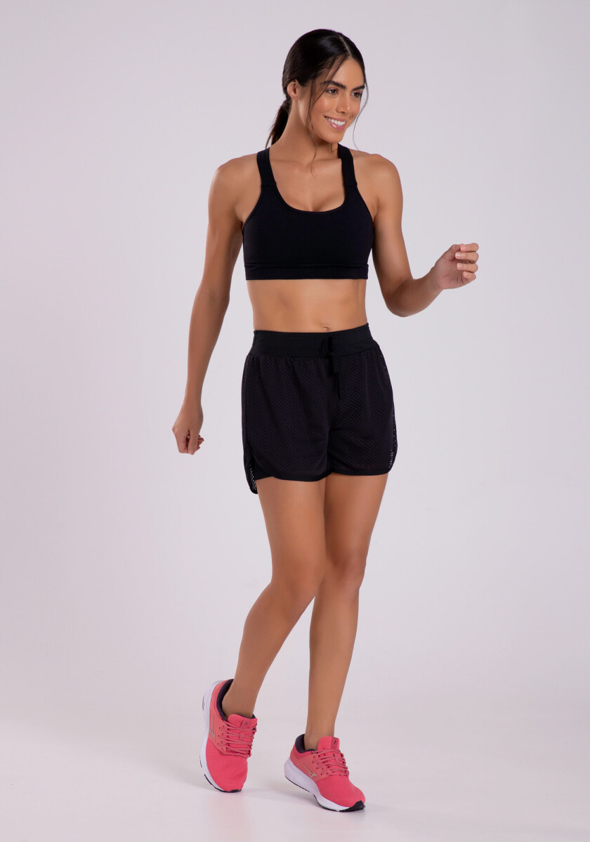 TOP LISO BRETELES CRUZADOS - NEGRO 