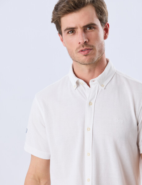 CAMISA LISA PIQUÉ Blanco