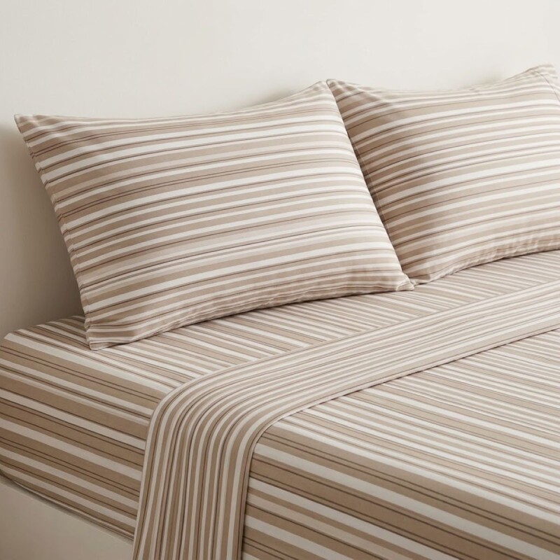 JGO SABANA RAYA BEIGE QUEEN 160X200+30CM 4PZ Unica