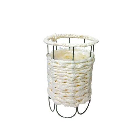 Porta maceta mediana tejida con pie Porta Maceta Mediana Tejida Con Pie