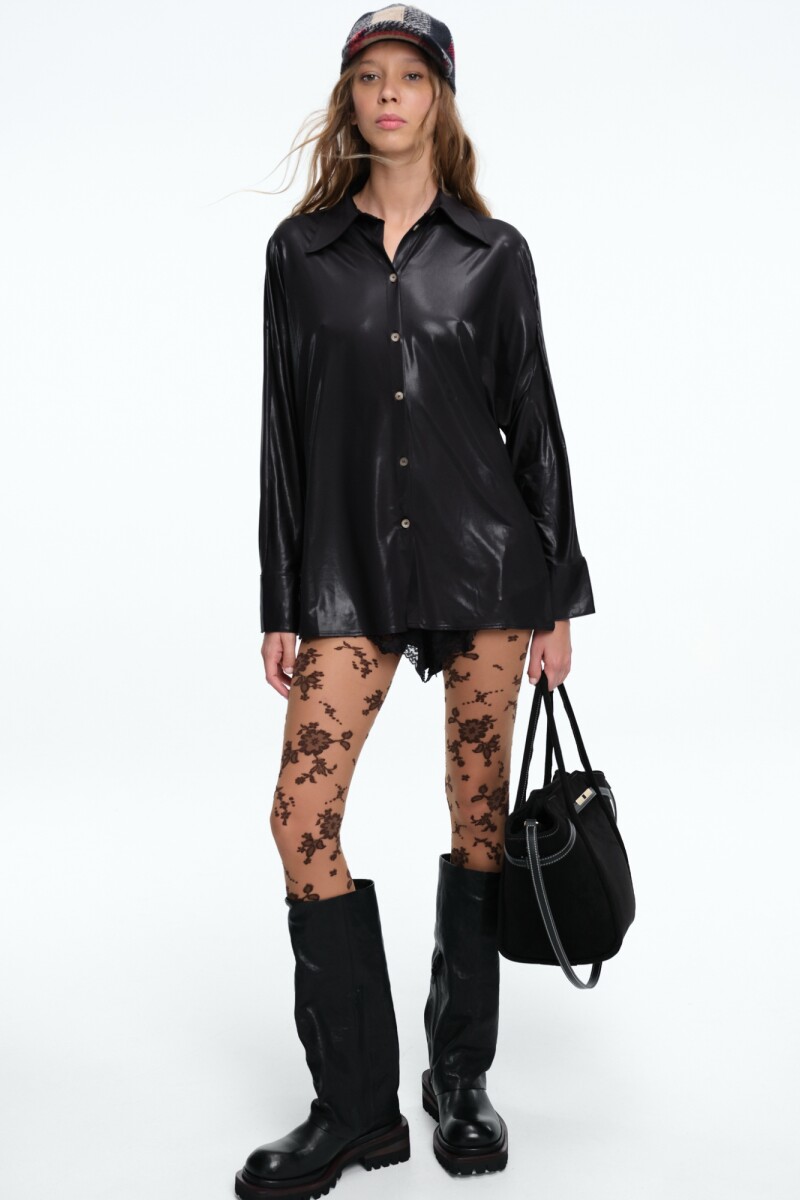 CAMISA BRILLO Negro