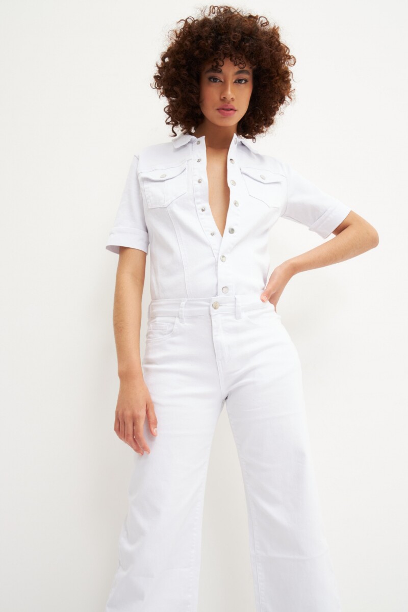 Jean cropped Alanis blanco