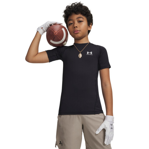UA HG Armour SS-WHT BLK-001