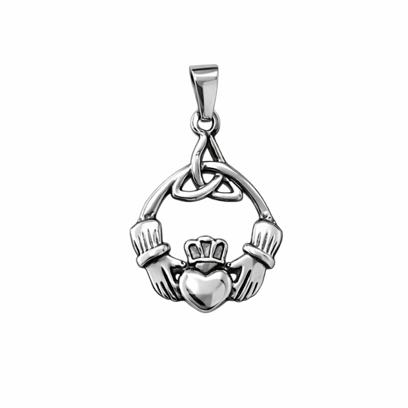 Dije Simbolo Claddagh- Plata 925 - Sin Piedra- CP6581 conpiedra