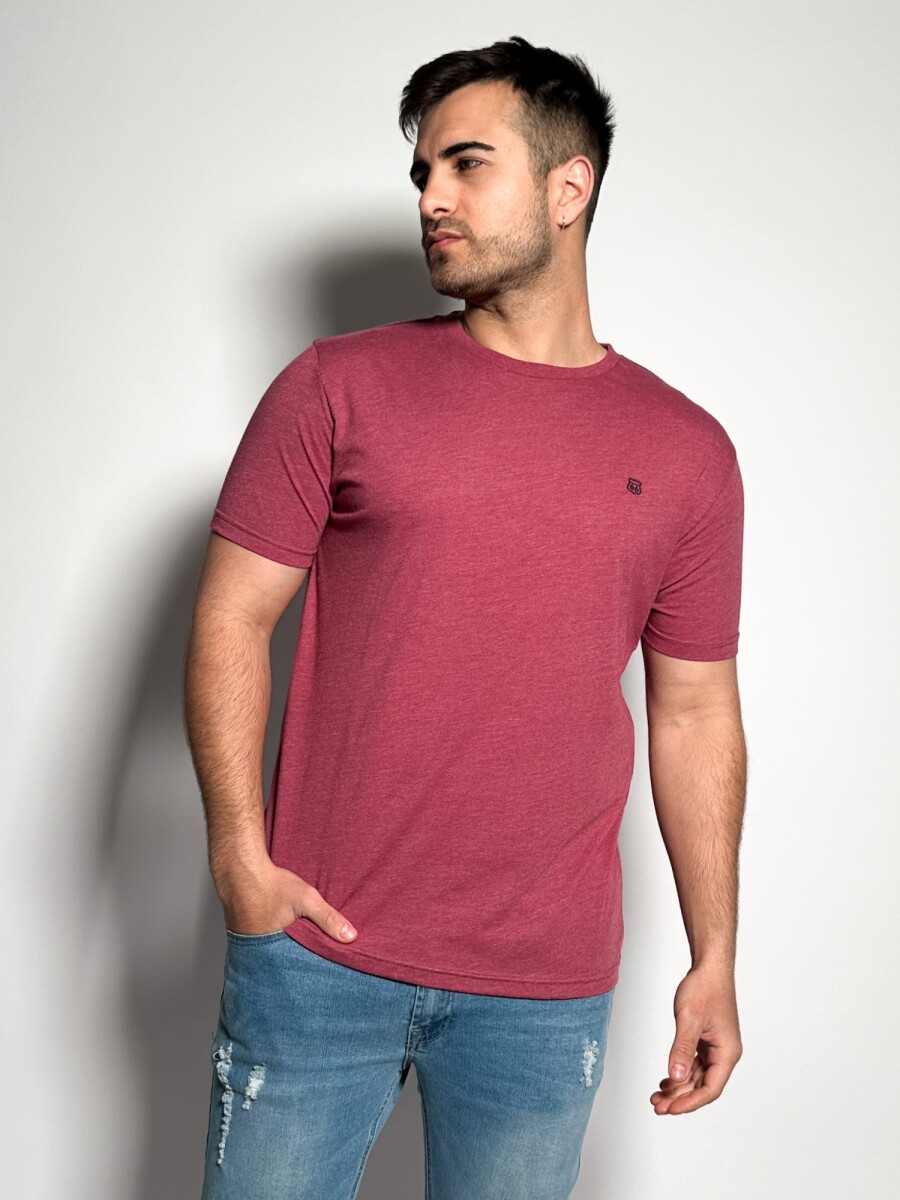 Remera lisa manga corta Timo - Rojo 