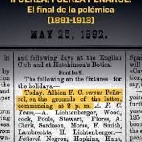 FUERZA FUERZA PEÑAROL EL FINAL DE LA POLEMICA (1891-1913) FUERZA FUERZA PEÑAROL EL FINAL DE LA POLEMICA (1891-1913)