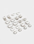 Aros Argollas Set Metal Set De Argollas - Plateado