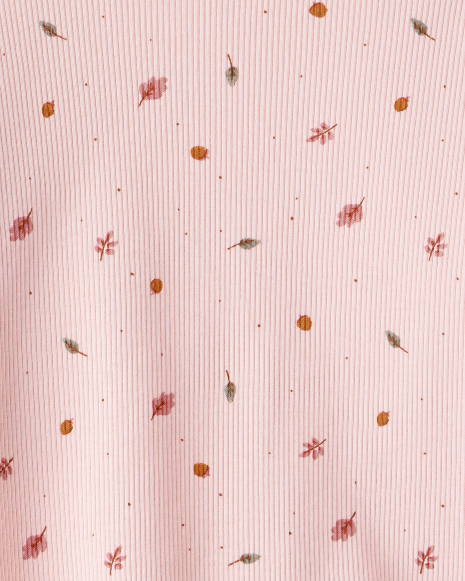 Set dos piezas de algodón, pantalón y remera, diseño floral Sin color