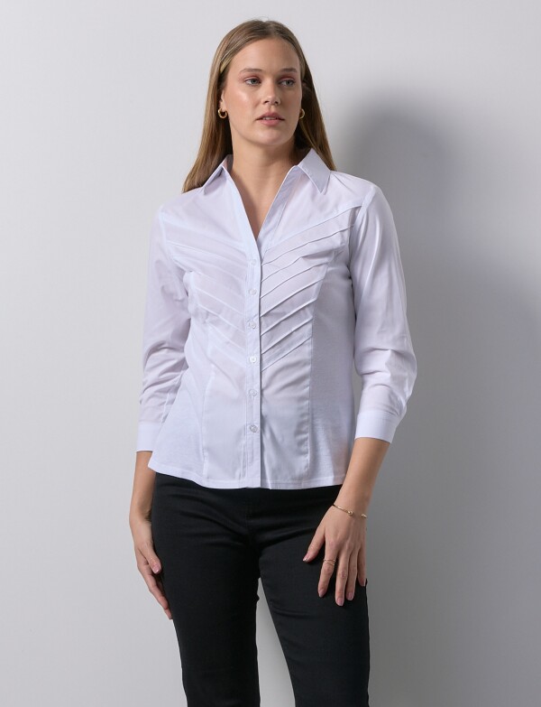 Camisa Tablitas BLANCO