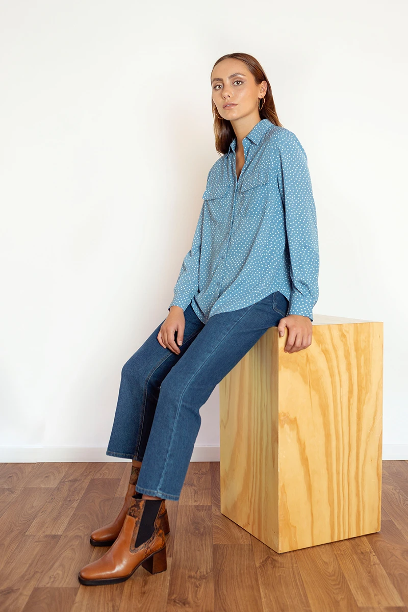 Camisa Maria Azul Jean