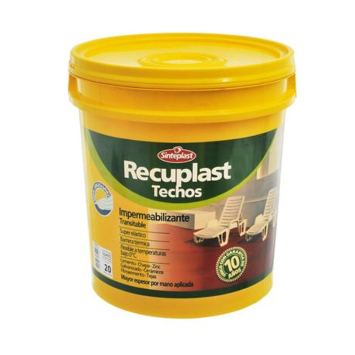 RECUPLAST TECHOS BLANCO 20KG SINTEPLAST ++ - N/a 