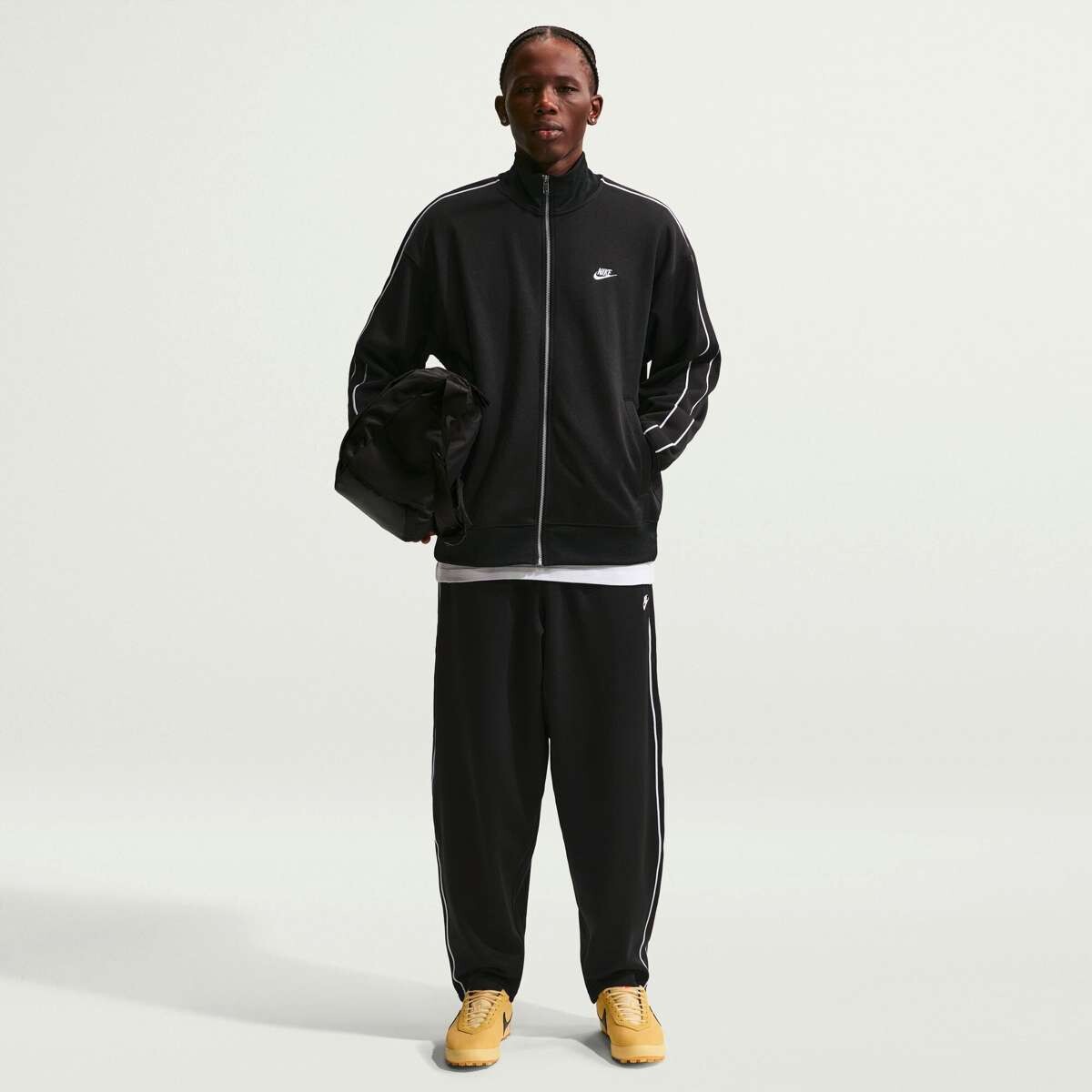 Campera Abrigo Nike Sportswear Club De Hombre - Negro 