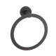 Toallero Aro Metal De Zinc Terminacion Negro Mate