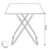MESA AUXILIAR CUAD MARRON 60X60X70CM Unica
