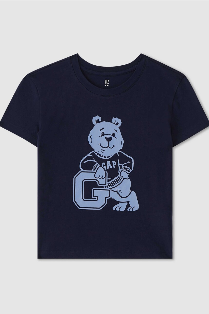 Remera Logo Gap Manga Corta Niña Navy Uniform
