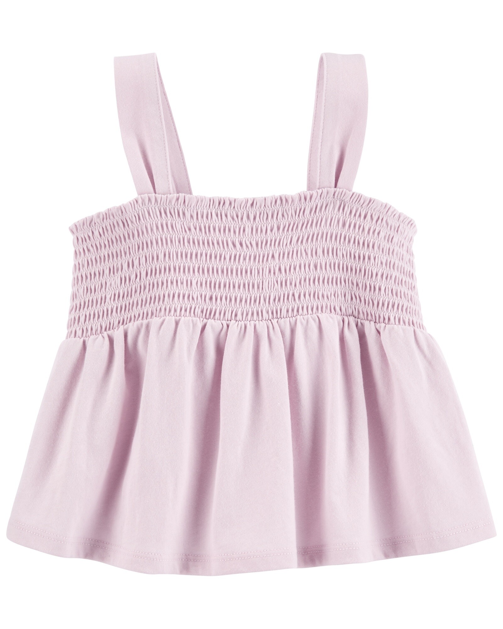 Musculosa arrugada con tiras, rosada. Talles 2-5T Sin color