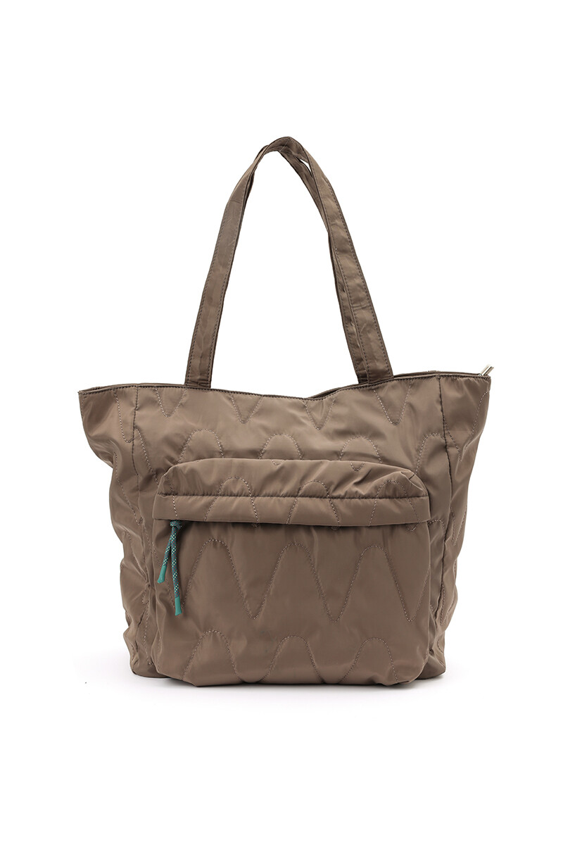 Bolso shopper khaki