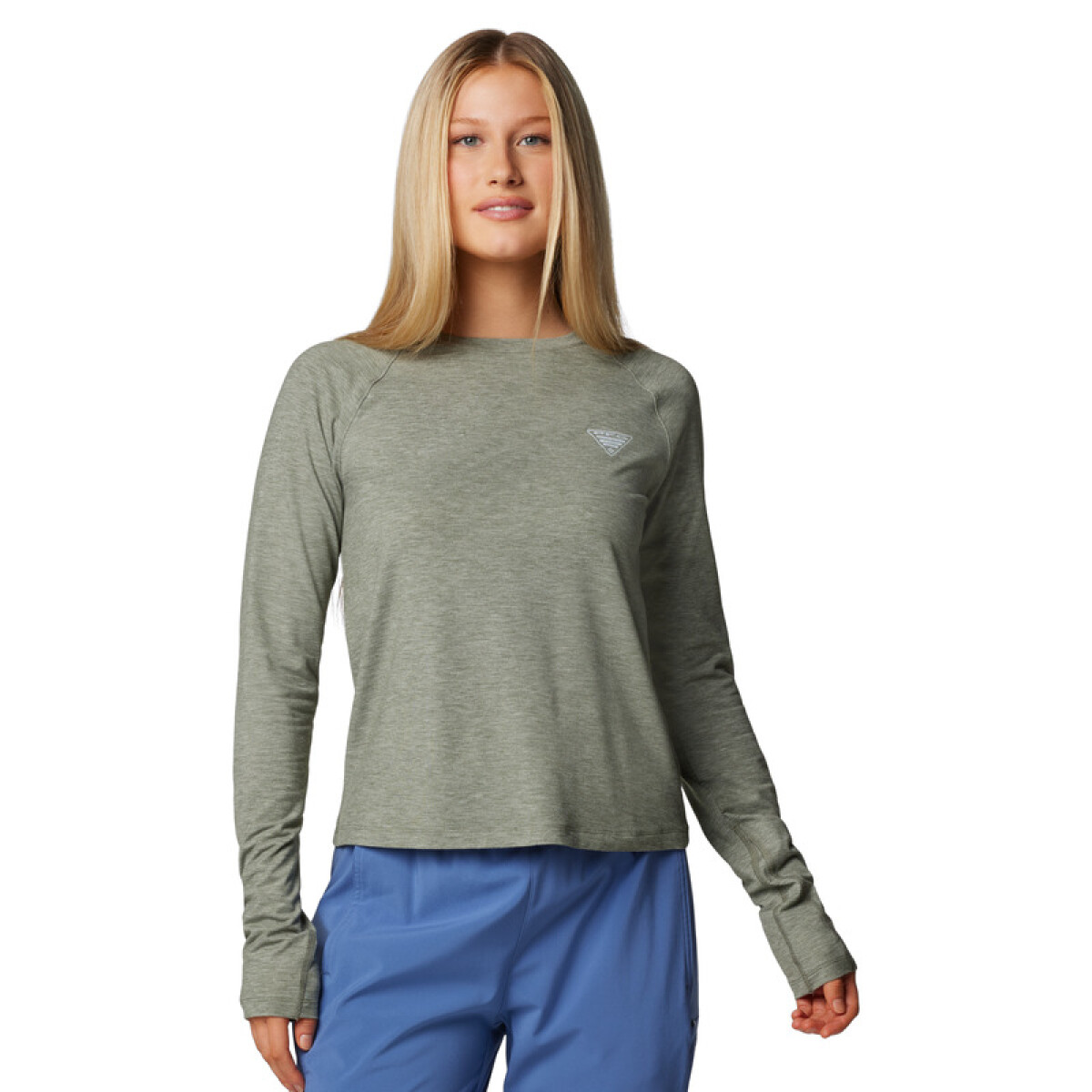 W PFG Uncharted Knit LS-Cypress Heather - CYPRESS 