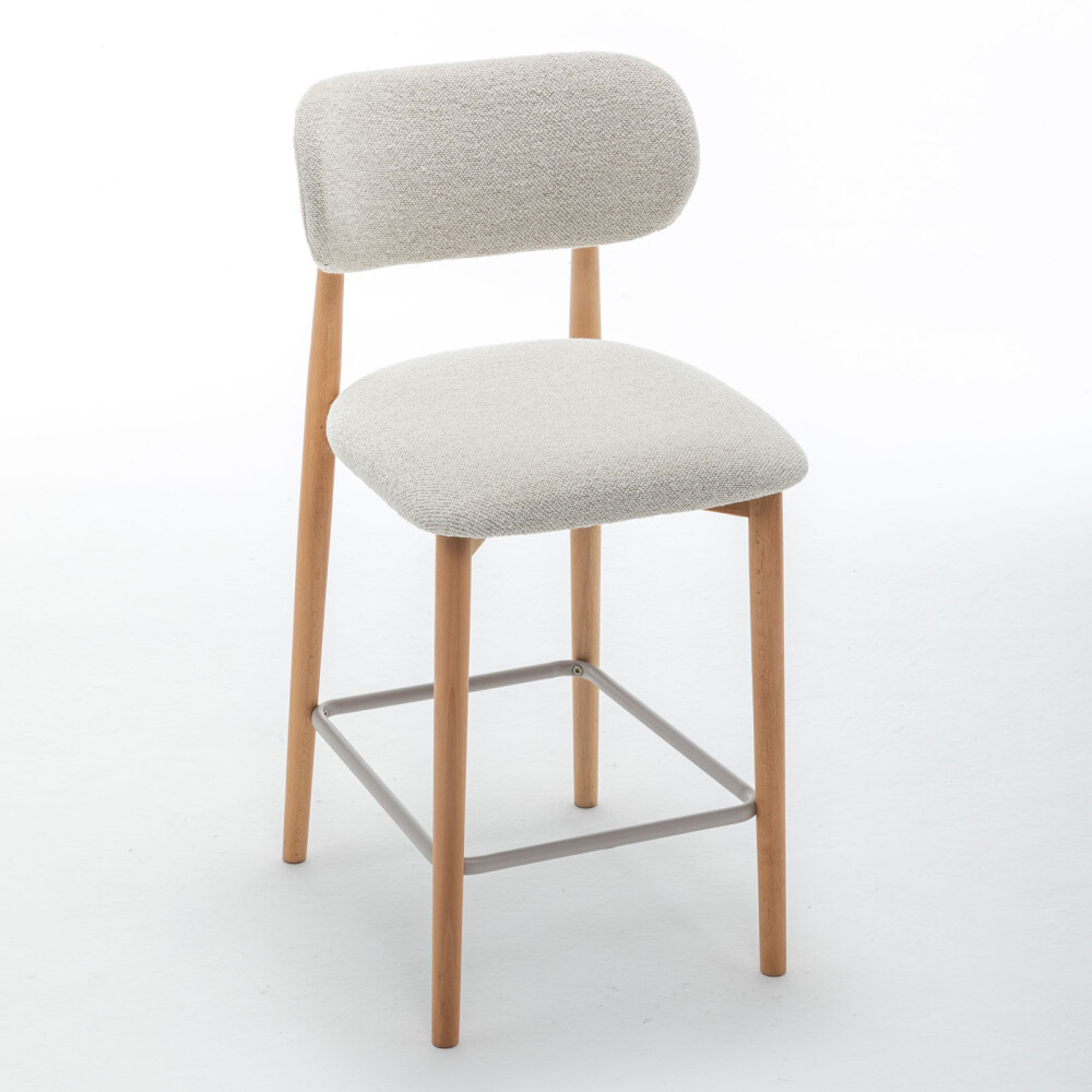 BUTACA BAR MADERA-Y-METAL NATURAL-BEIGE SARAH