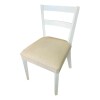 Silla laca blanca tapizada tela beige - PRODUCTO CON DETALLES Silla laca blanca tapizada tela beige - PRODUCTO CON DETALLES
