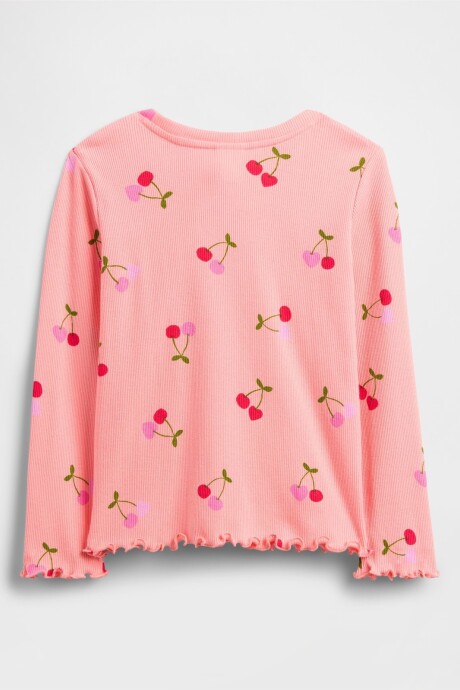 Remera Rib Toddler Niña Creamy Coral