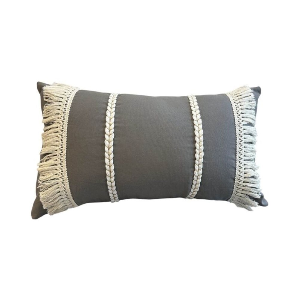 Almohadón trenzas - 50x30cm - Gris Almohadón trenzas - 50x30cm - Gris