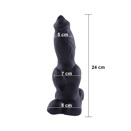 Consolador Pene Dildo Lobo Talle XL Negro