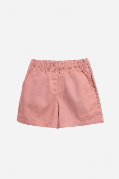 Short tipo gabardina con elastico BEIGE