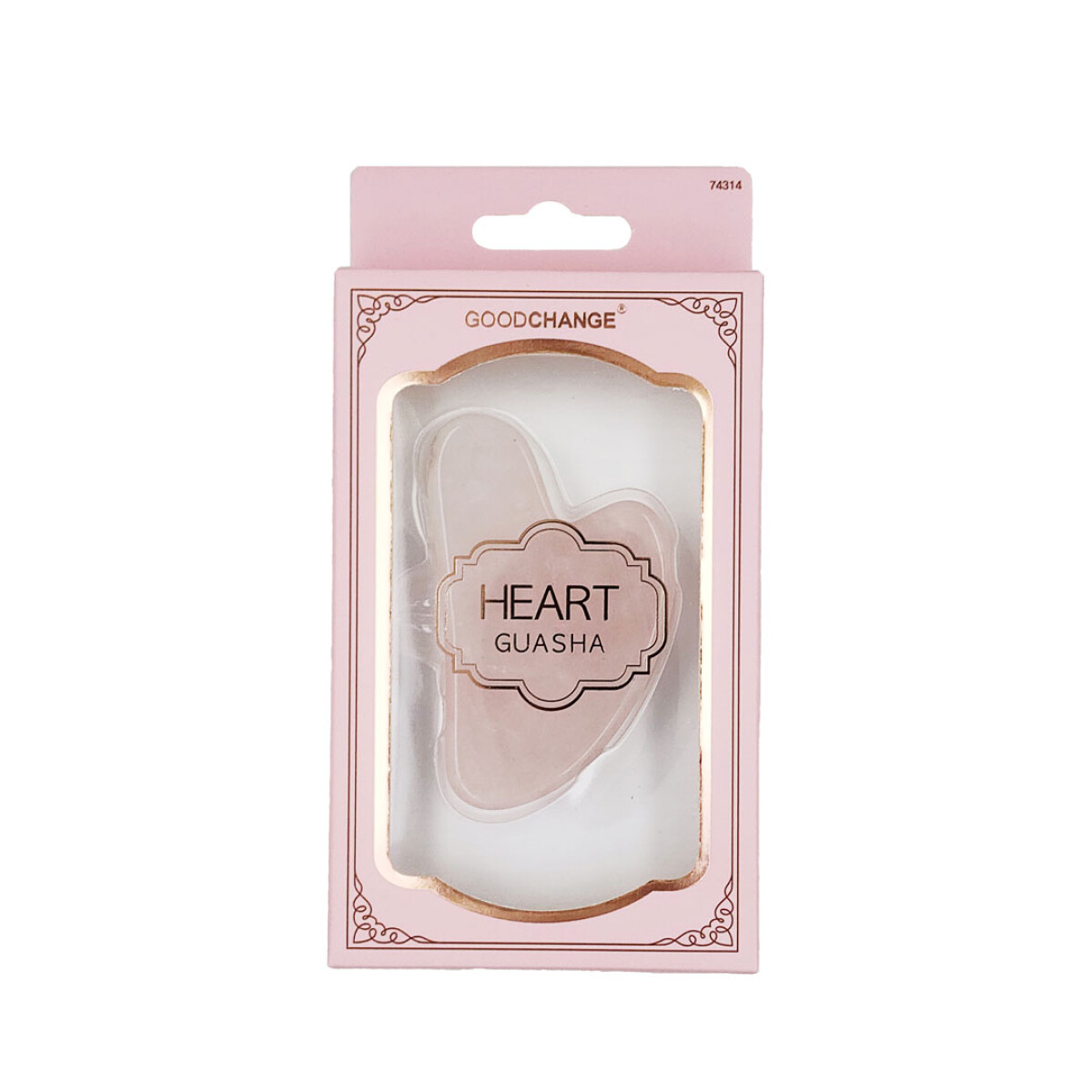 HEART GUA SHA CUARZO ROSA - GUA SHA DE CUARZO ROSA PARA GIMNASIA FACIAL 