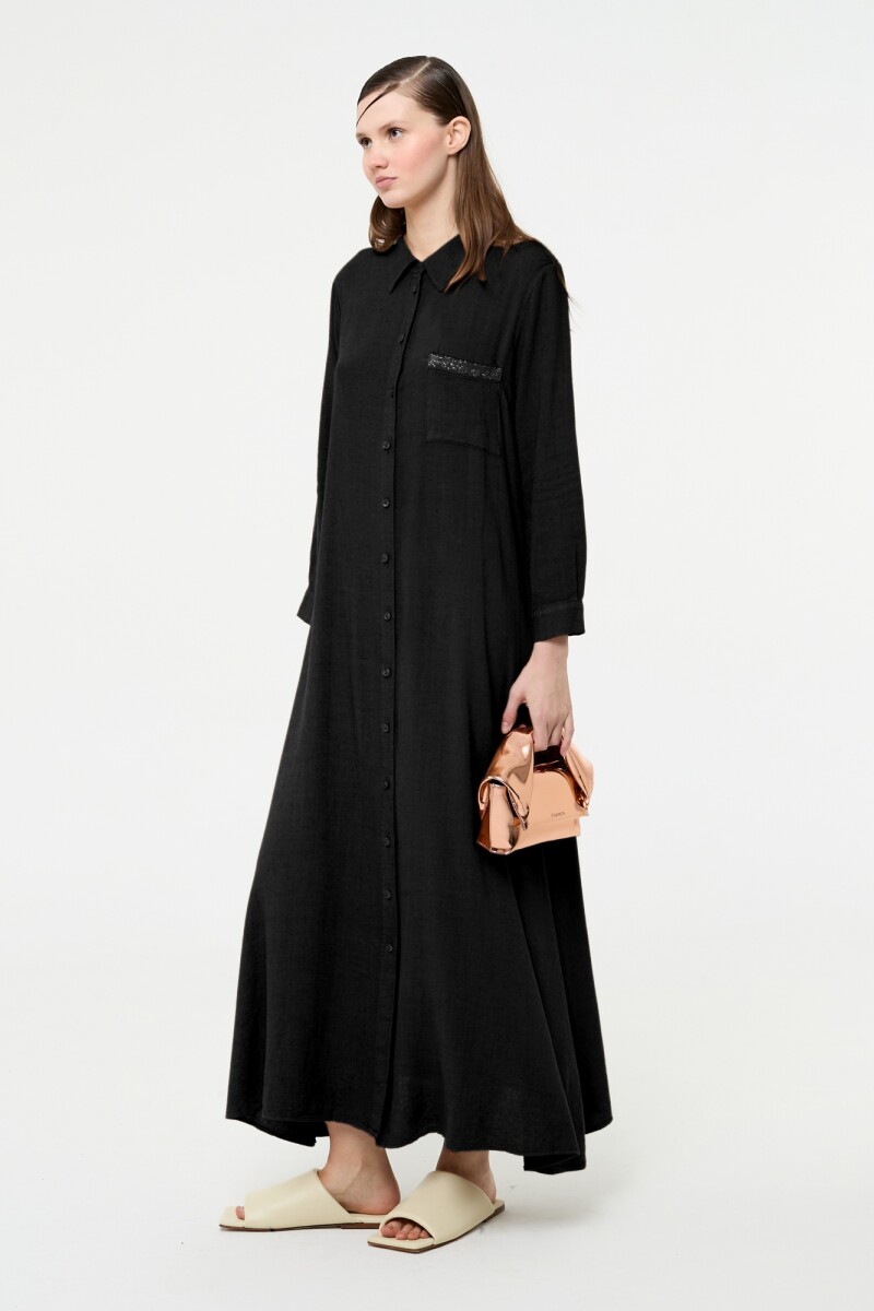 CAMISA LARGA Negro