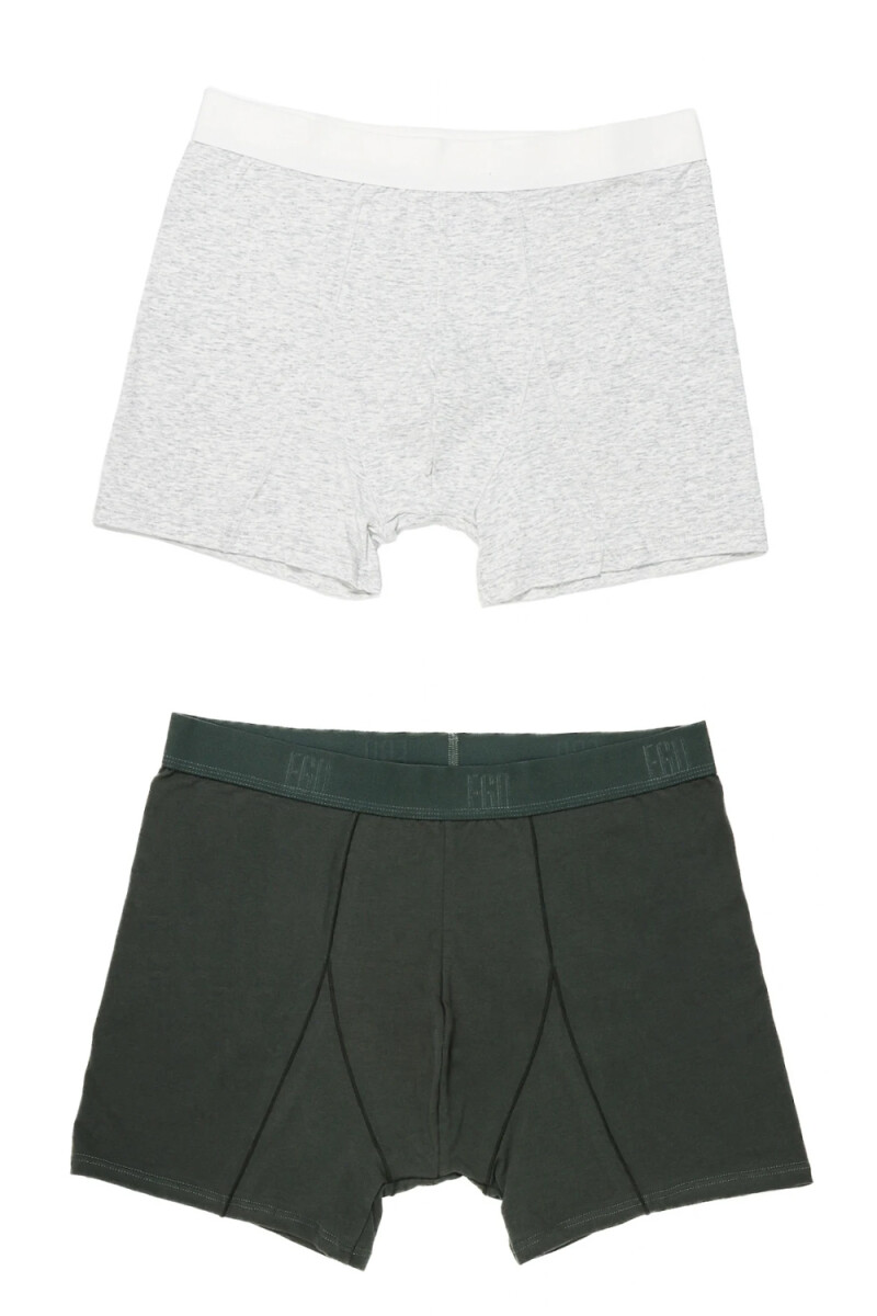 Pack x2 Boxer Liso - GR/VE 